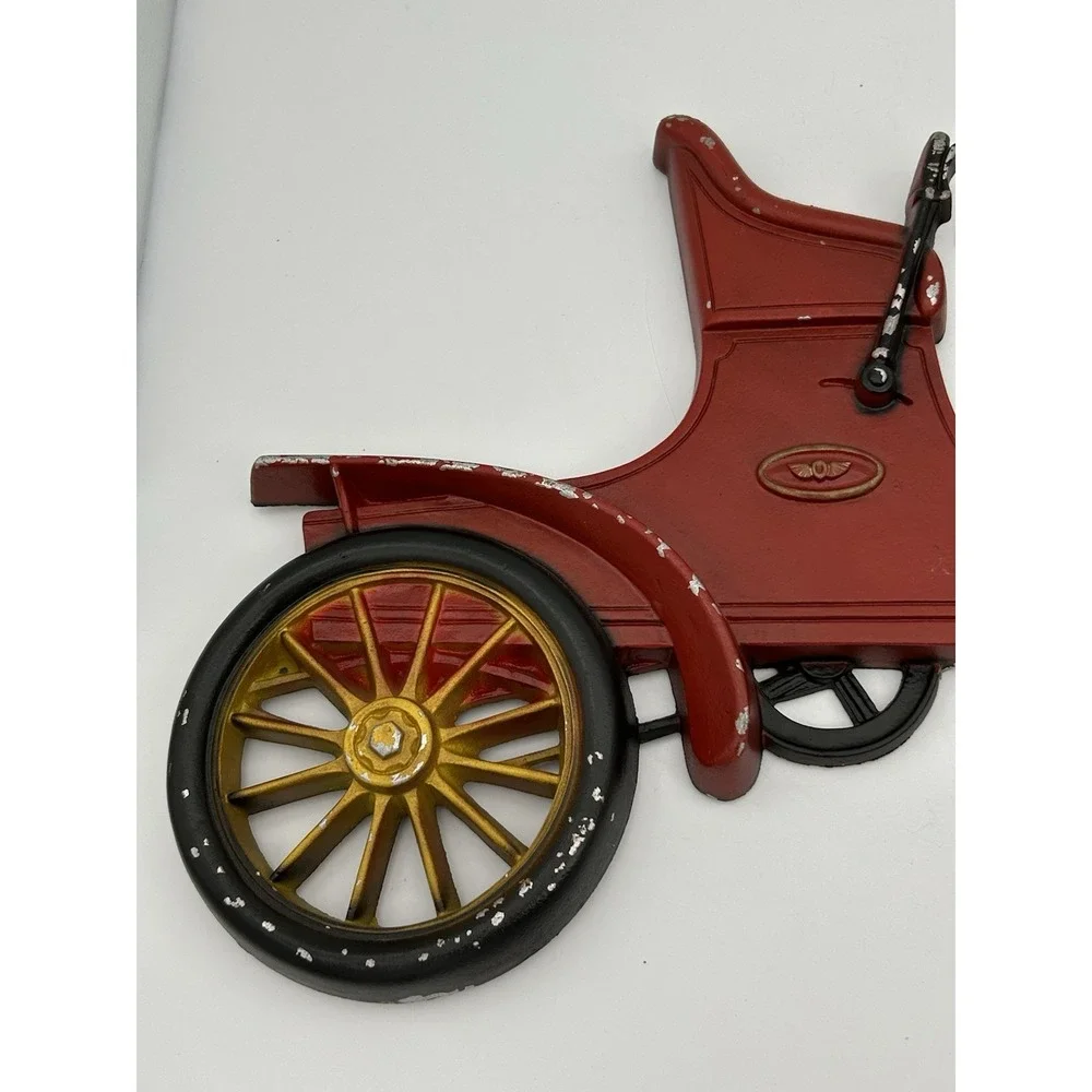 Vintage 1966 SEXTON 3D Cast Metal Red Delivery Truck Car Wall Hanging Plaque Art